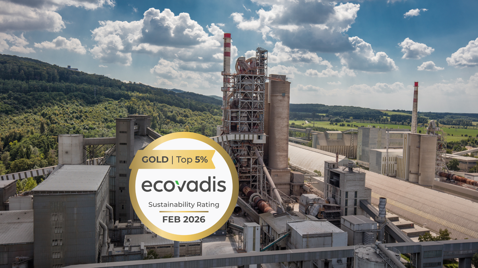 Rohožník Cement Plant Awarded the EcoVadis Gold Medal for Sustainability